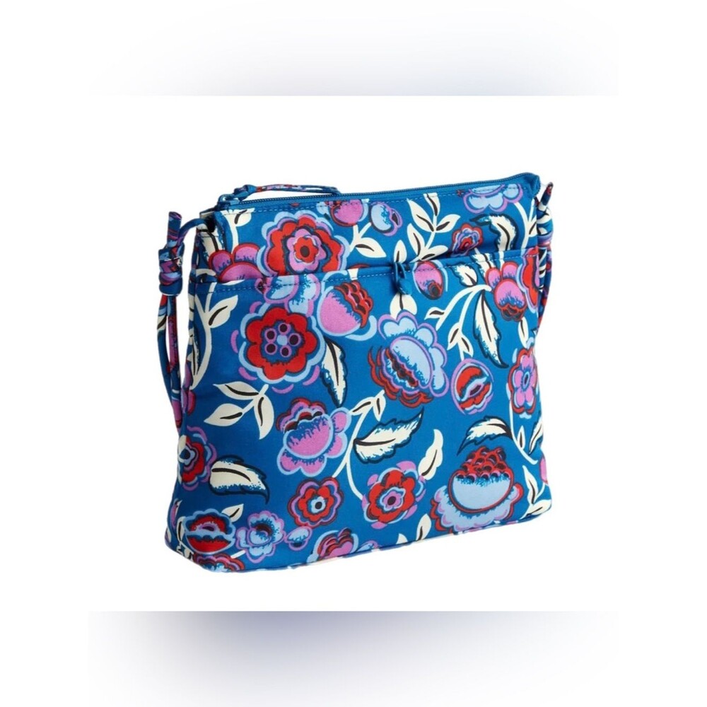 Vera Bradley Original Hipster in Bubbly Flowers Blue Nylon